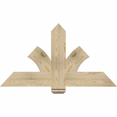 Ekena Millwork Redmond Rough Sawn Timber Gable Bracket, Douglas Fir, 48"W x 26"H x 2"D x 6"F, 13/12 Pitch GBW048X26X0206RED00RDF